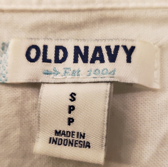 Old Navy White Button Up Dress Shirt - Picture 3 of 4